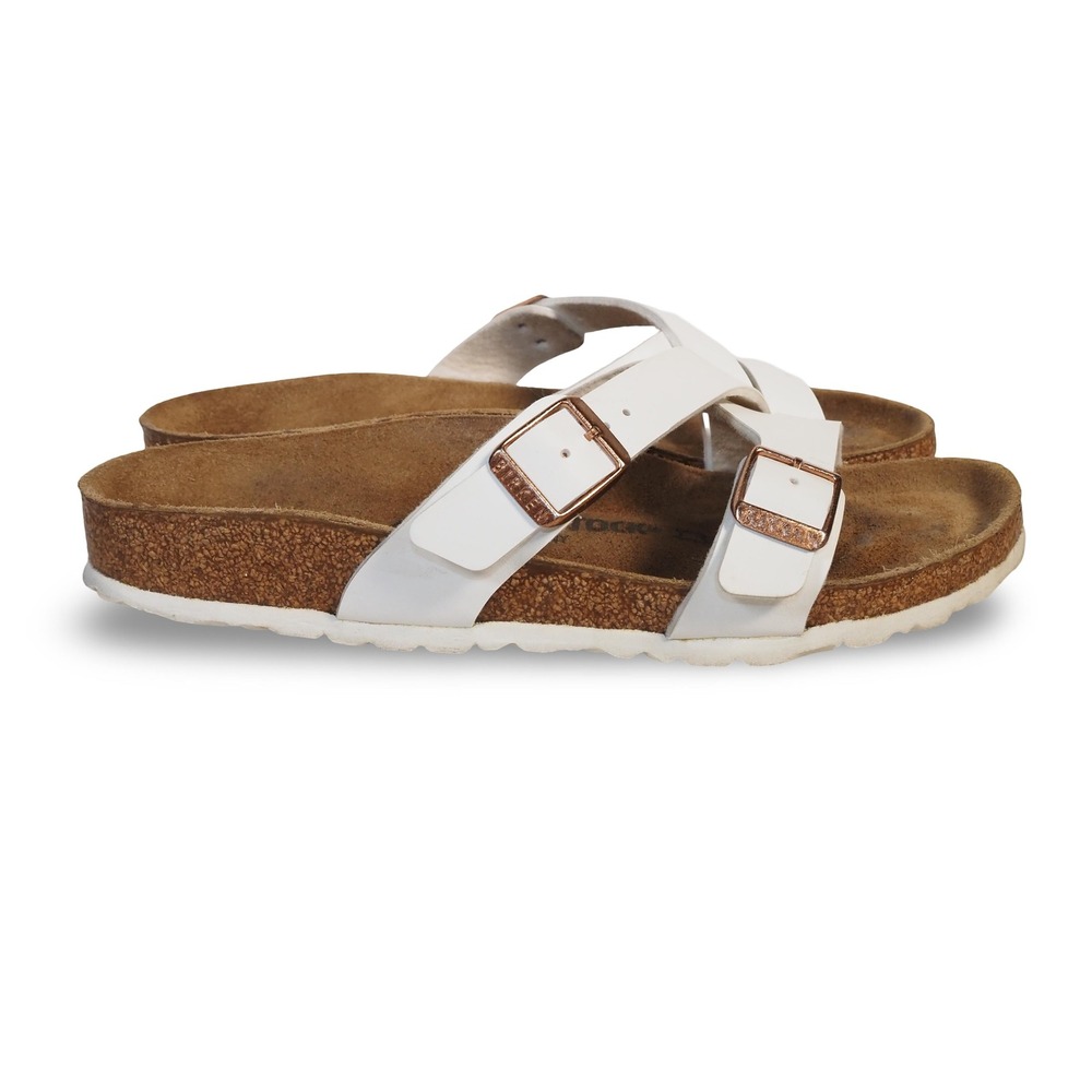 Birkenstock Yao Balance White Birko-Flor Sandals Womens 8 39 Medium Width - Picture 4 of 11